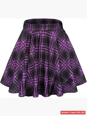Stretchy Flared Mini Skater Skirt, Versatile Casual A-Line Fit